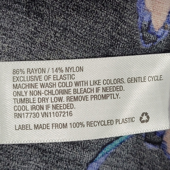 1X Ava & Viv Floral Black Blue Orange Boho Smocked Baby Doll - Picture 5 of 6